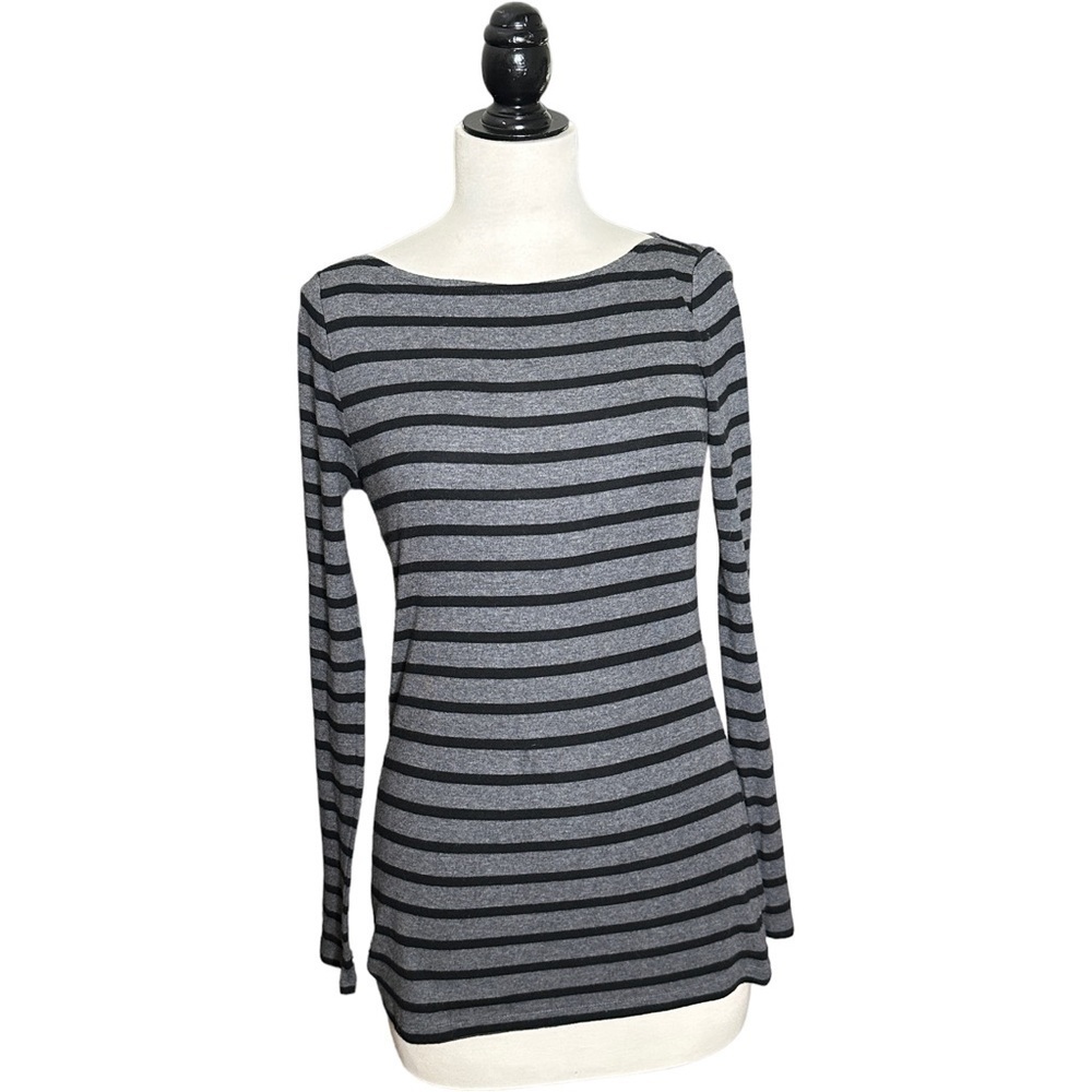 Gap Supersoft Button Embellished Pullover Stripe Top M
